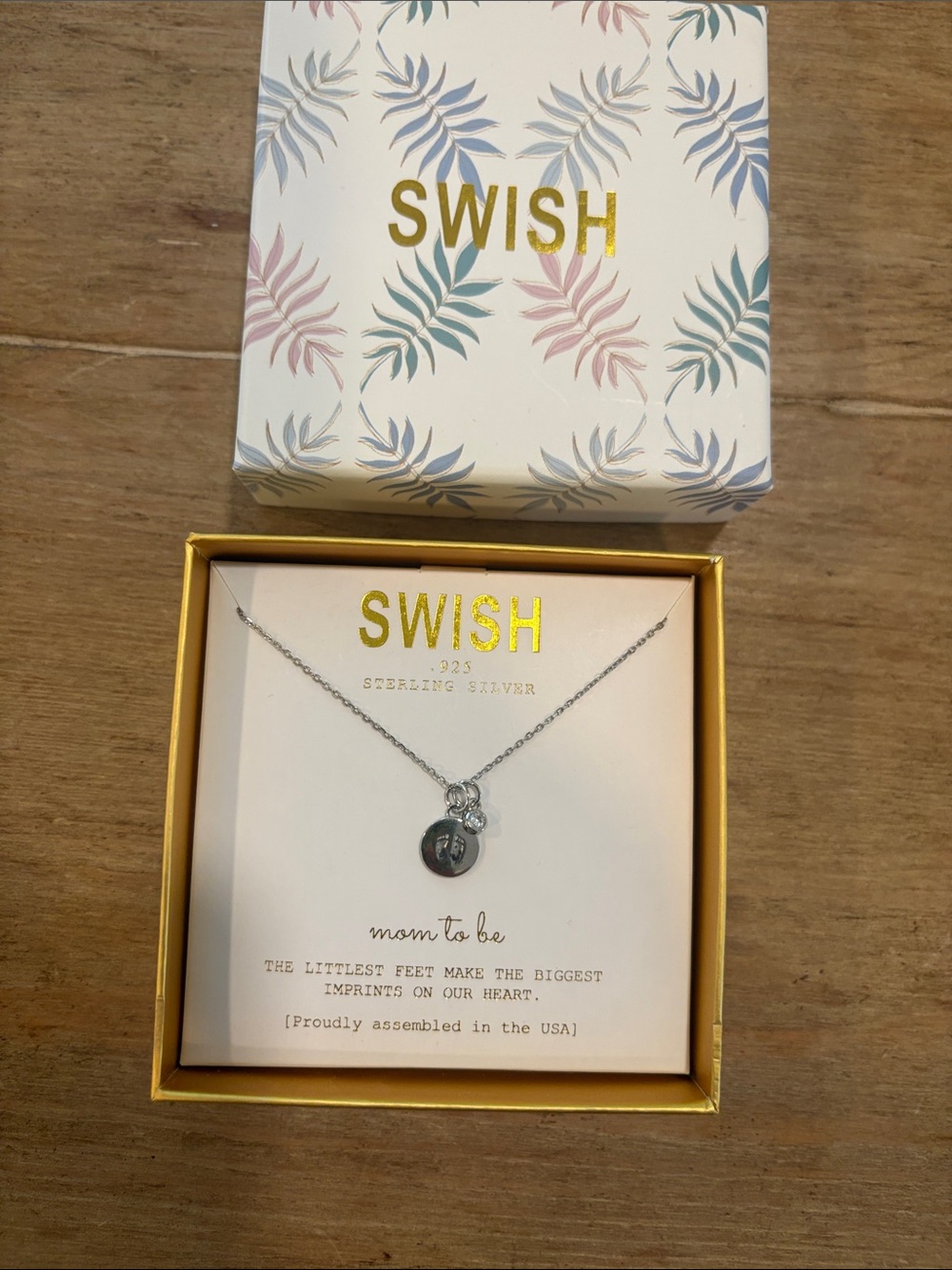 Wish Sterling Silver Mom-To-Be Pendant Necklace in Silver